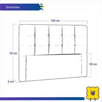 Cabeceira Painel Cama Box Casal King 195cm Ana Luísa Suede Marrom - Sheep Estofados