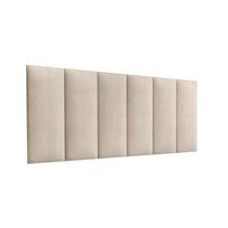 Cabeceira Painel Cama Box Queen 1,60x56 Modelo Julia Estofado Suede - Areia