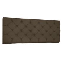 Cabeceira Painel Capitonê Queen 1,60m Jade Suede Marrom - Pallazio