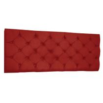 Cabeceira Painel Capitonê Solteiro 0,90m Jade Suede Vermelho - Pallazio