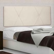 Cabeceira Painel Casal 140 Cm Dunas Suede Bege