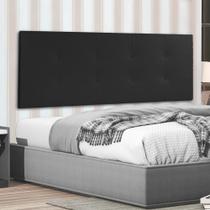 Cabeceira Painel Casal 1,40m Berlim Material Sintético Preto Dal Poz Estofados