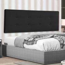 Cabeceira Painel Casal 1,40m Berlim Suede Preto SKY MOBILE