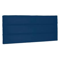 Cabeceira Painel Casal 1,40m La Italiana Suede Azul Marinho - Pallazio