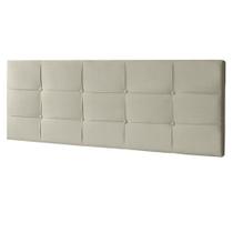 Cabeceira Painel Casal 1,40m Roma Suede Bege - Pallazio