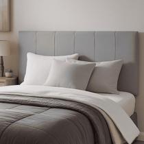 Cabeceira Painel Casal King de Cama Box Estofada Lua 195 cm Veludo