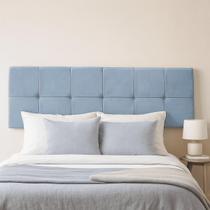 Cabeceira Painel Casal Queen de Cama Box Estofada Nicole 160 cm Veludo