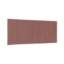 Cabeceira Painel Clean de Cama Box Casal 138 cm Inspire House Suede Veludo Rosê