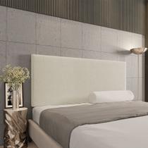 Cabeceira Painel Clean para Cama Box Casal 140 cm Linho Grosso Bege A19 M11 - D'Rossi