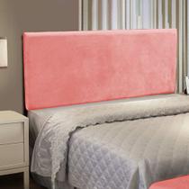 Cabeceira Painel Clean para Cama Box Casal 140cm Suede Rosê M11 - D'Rossi Cabeceira Painel Clean para Cama Box Casal 140cm Suede Rosê M11 - D'Rossi