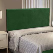 Cabeceira Painel Clean para Cama Box Casal 140cm Suede Verde M11 - D'Rossi Cabeceira Painel Clean para Cama Box Casal 140cm Suede Verde M11 - D'Rossi