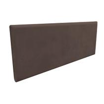 Cabeceira Painel Clean para Cama Box Solteiro 90 cm Suede Marrom - D'Rossi