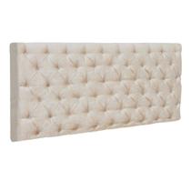 Cabeceira Painel Cristal para Cama Box Casal 1,60 m Suede Bege 1301 - D'Rossi