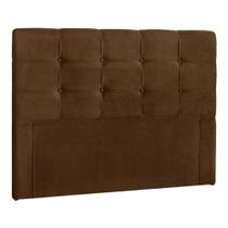 Cabeceira Painel De Casal 160cm Para Cama Box Clean Suede Marrom - SA Móveis