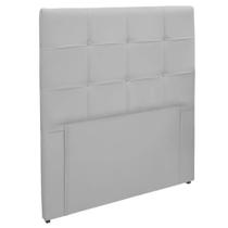 Cabeceira Painel De Solteiro 90cm Para Cama Box Clean Napa Branco - SA Móveis