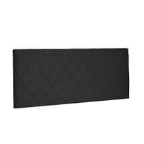 Cabeceira Painel Dubai Para Cama Box Casal 140 cm Suede Preto - D'Rossi