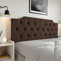 Cabeceira Painel Estofada 160 Capitonê Box Queen Suspensa Fixação na Parede Capela