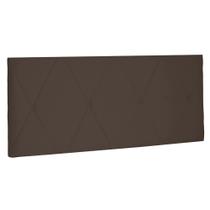 Cabeceira Painel Estofada Cama Box Casal Aquilla 140cm Suede Café - Desk Design