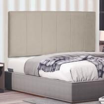 Cabeceira Painel Estofada Cama Box Casal King Ravenna 195cm Suede Bege - Abmaza Cabeceira Painel Estofada Cama Box Casal King Ravenna 195cm Suede Bege - Abmaza
