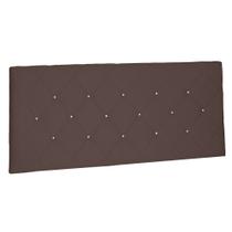 Cabeceira Painel Estofada Cama Box Casal Tânia 140cm Suede Café - Abmaza