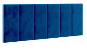 Cabeceira Painel Estofada Cama Casal Box 1,40 Dobrável Itália - Azul Suede