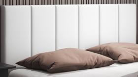 Cabeceira Painel Estofada Cama Casal Box 1,40 Dobrável Itália - Branco Cabeceira Painel Estofada Cama Casal Box 1,40 Dobrável Itália - Branco