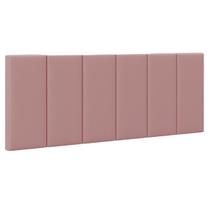 Cabeceira Painel Estofada Cama Casal Box 1,40 Dobrável Itália - Rose Suede