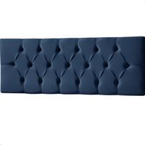 Cabeceira Painel Estofada Paris Suede Azul Queen 1,60m para Cama Box Cabeceira Painel Estofada Paris Suede Azul Queen 1,60m para Cama Box