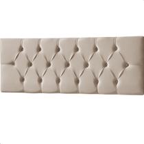 Cabeceira Painel Estofada Paris Suede Bege Casal 1,40m para Cama Box