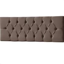 Cabeceira Painel Estofada Paris Suede Marrom Casal 1,40m para Cama Box