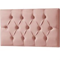 Cabeceira Painel Estofada Paris Suede Rosa Solteiro 90cm para Cama Box
