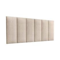 Cabeceira Painel Estofado Cama Box Solteiro Carla 90cm Bege