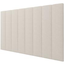 Cabeceira Painel Gelius estofada Concept para cama box casal, queen e king em tecido linho natural claro Cabeceira Painel Gelius estofada Concept para cama box casal, queen e king em tecido linho natural claro