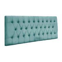 Cabeceira Painel Imperatriz 100Cm Para Cama Box Azul Tiffany