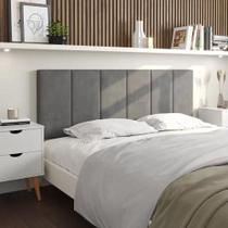 Cabeceira Painel Imperial Estofada Queen Size Cinza 1,60m