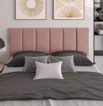 Cabeceira Painel Imperial Estofada Suspensa Queen Rosa 1,60m - PC MÓVEIS