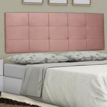 Cabeceira Painel King Lia Slim 195 Cm Suede Rose