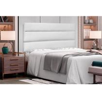 Cabeceira Painel La Italiana Para Cama Box Queen 160 cm material sintético Branco S04 - D'Rossi Cabeceira Painel La Italiana Para Cama Box Queen 160 cm material sintético Branco S04 - D'Rossi