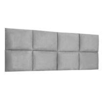 Cabeceira Painel Modulada King 1,95m Lorena Suede Cinza - Pallazio