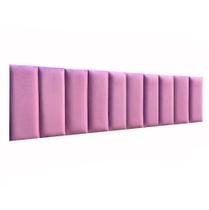 Cabeceira Painel Modulada Para Cama King Box 10 Peças Rosa