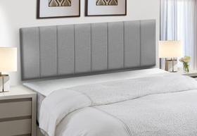 Cabeceira Painel Modular Cama Box Linho Cinza Madelina Decor