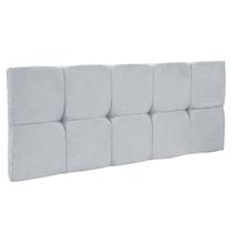 Cabeceira Painel Nina Cama Box Casal 160cm Suede Cinza