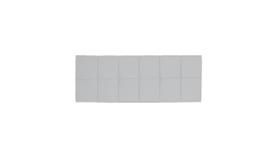 Cabeceira Painel Nina King 195cm X 50cm Couro Branco Mz Decor