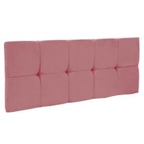 Cabeceira Painel Nina para Cama Box Casal 140 cm Suede Rose - D'Rossi