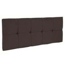 Cabeceira Painel Nina para Cama Box Casal 160 cm Suede Marrom - D'Rossi