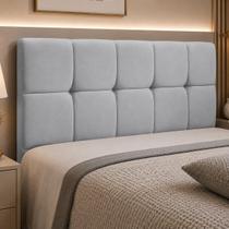 Cabeceira Painel Nina para Cama Box Solteiro 100 cm Suede Cinza - D'Rossi Cabeceira Painel Nina para Cama Box Solteiro 100 cm Suede Cinza - D'Rossi