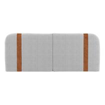 Cabeceira Painel Orgânico Cama Box Queen Size Flay 160cm Dobrável Bouclé Cinza Claro - Abmaza Cabeceira Painel Orgânico Cama Box Queen Size Flay 160cm Dobrável Bouclé Cinza Claro - Abmaza