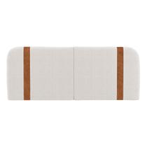 Cabeceira Painel Orgânico Cama Box Queen Size Flay 160cm Dobrável Bouclé Off White - Abmaza Cabeceira Painel Orgânico Cama Box Queen Size Flay 160cm Dobrável Bouclé Off White - Abmaza