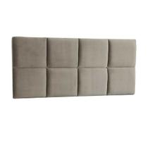 Cabeceira painel poliana queen 160 cm - suede bege - sete estrela