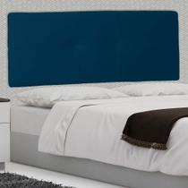 Cabeceira Painel Queen 160 Cm Poliana Suede Azul Marinho - MV Estofados Shop